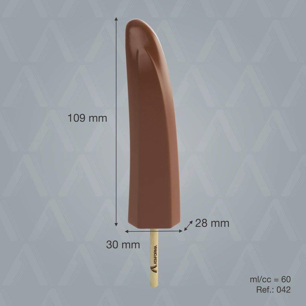 Molde Ataforma Banana 60ml 2.0 oz 18 cavidades