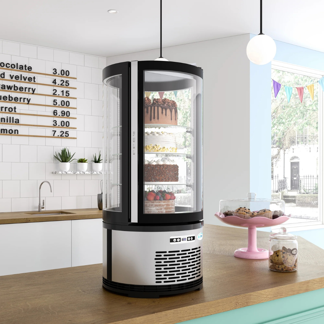 Circular Refrigerated Countertop Bakery Display Case - 19 in.