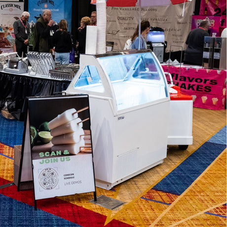 DEMO - Global CKDC47V-Wide VisiDipper - Wide Curved Front Dipping Cabinet- "8 Dip"