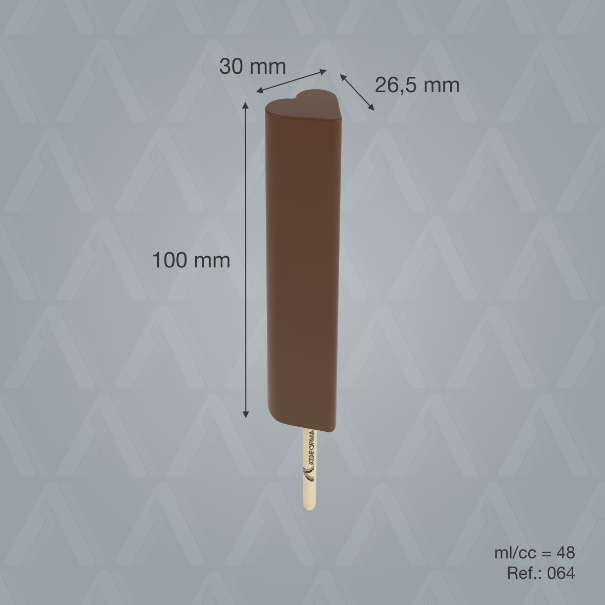 Ataforma Mold Coração 48ml 14 cavities 1.6 oz