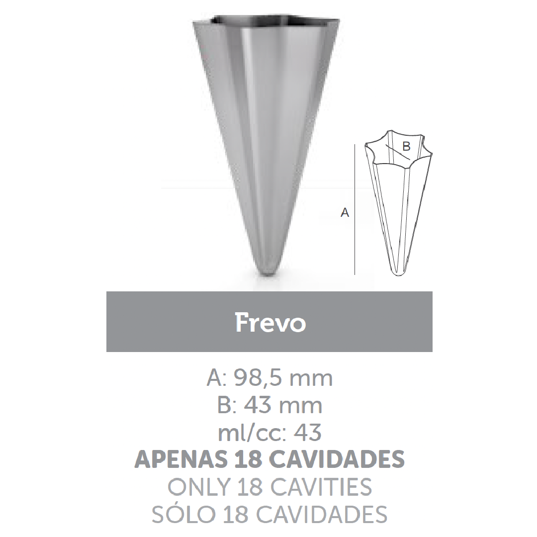 Molde Ataforma Frevo 43 ml 18 cavidades 1,5 oz