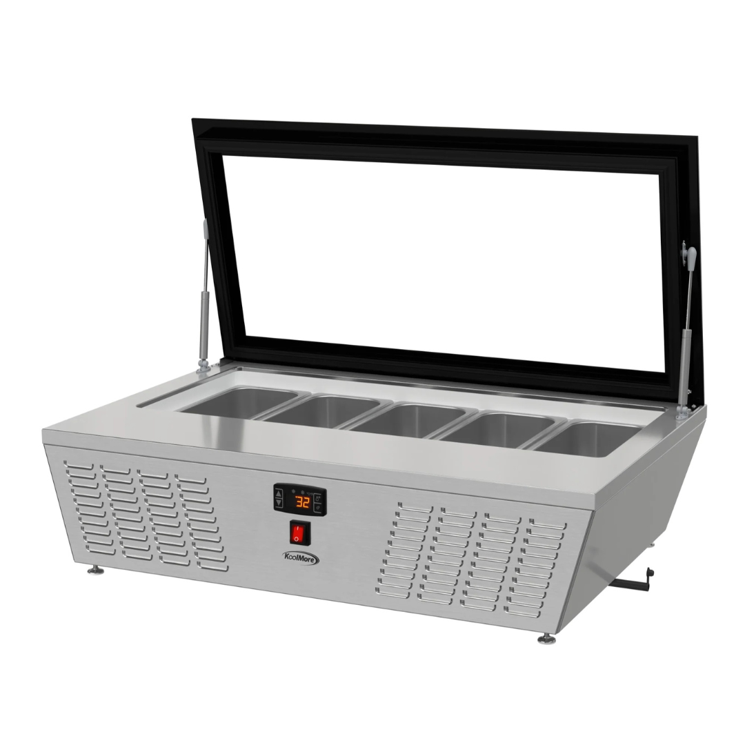 Stainless-Steel Ice Cream Countertop Display Case - 39 In. (Flat Top Model)