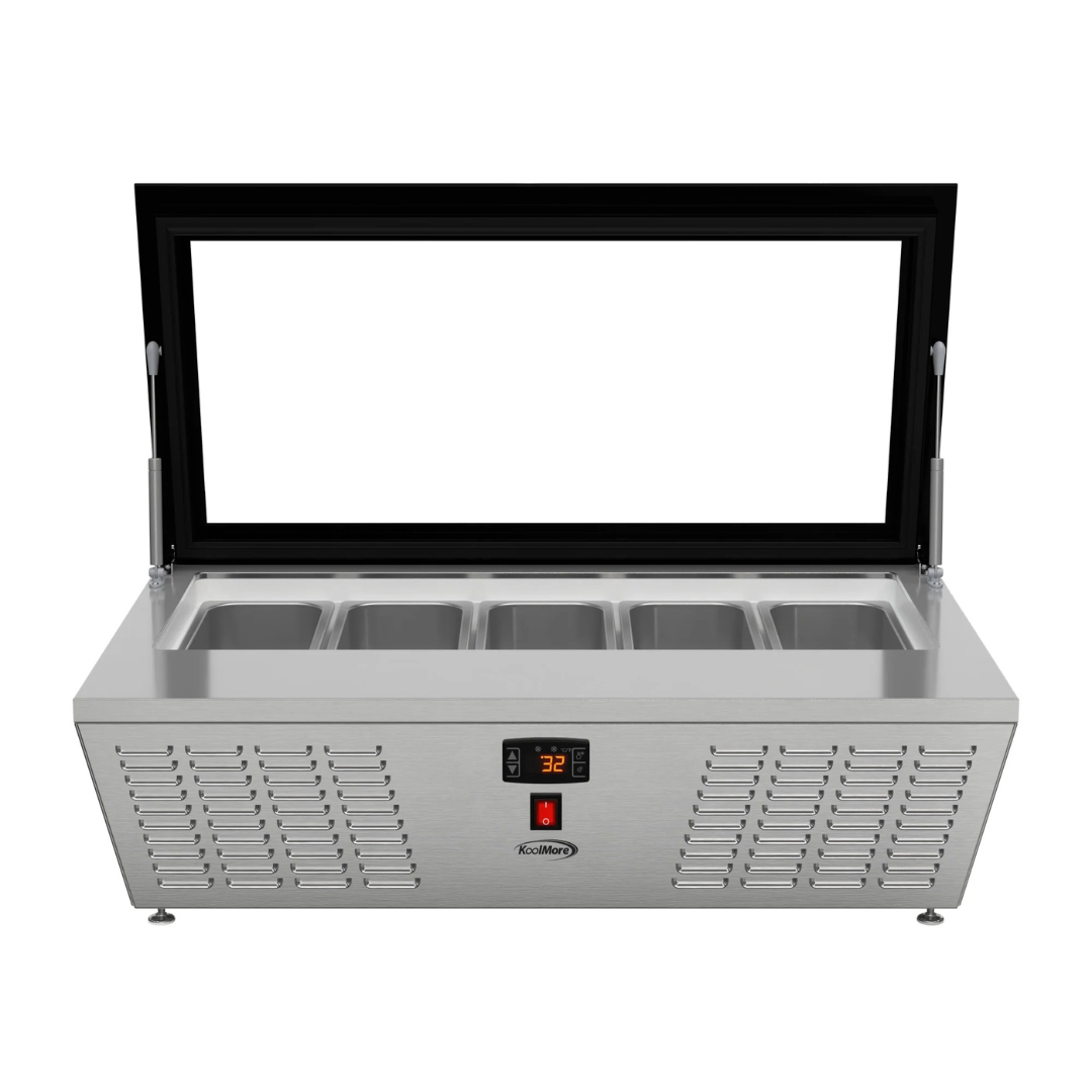 Stainless-Steel Ice Cream Countertop Display Case - 39 In. (Flat Top Model)