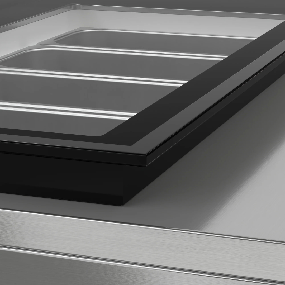 Stainless-Steel Ice Cream Countertop Display Case - 39 In. (Flat Top Model)