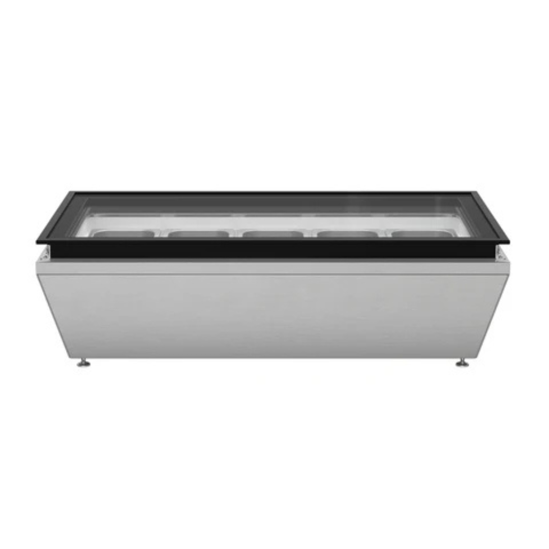 Stainless-Steel Ice Cream Countertop Display Case - 39 In. (Flat Top Model)