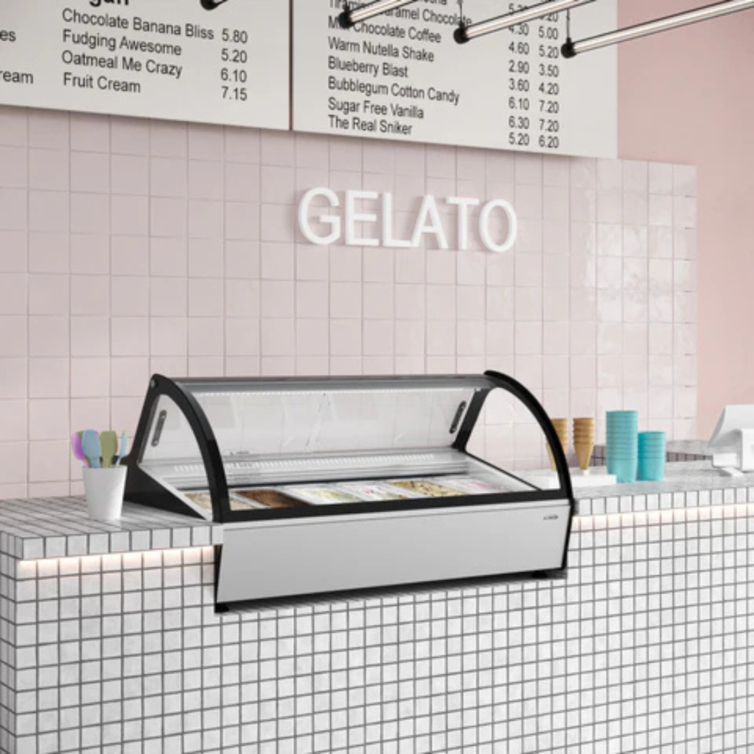 Stainless-Steel Gelato Countertop Display Case - 46 In.
