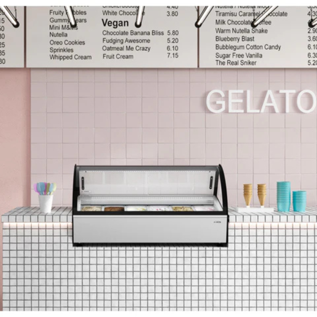 Stainless-Steel Gelato Countertop Display Case - 46 In.