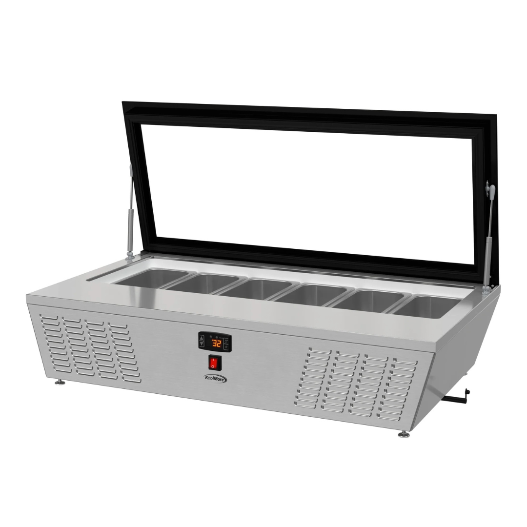 Stainless-Steel Ice Cream Countertop Display Case - 45 In. (Flat Top Model)