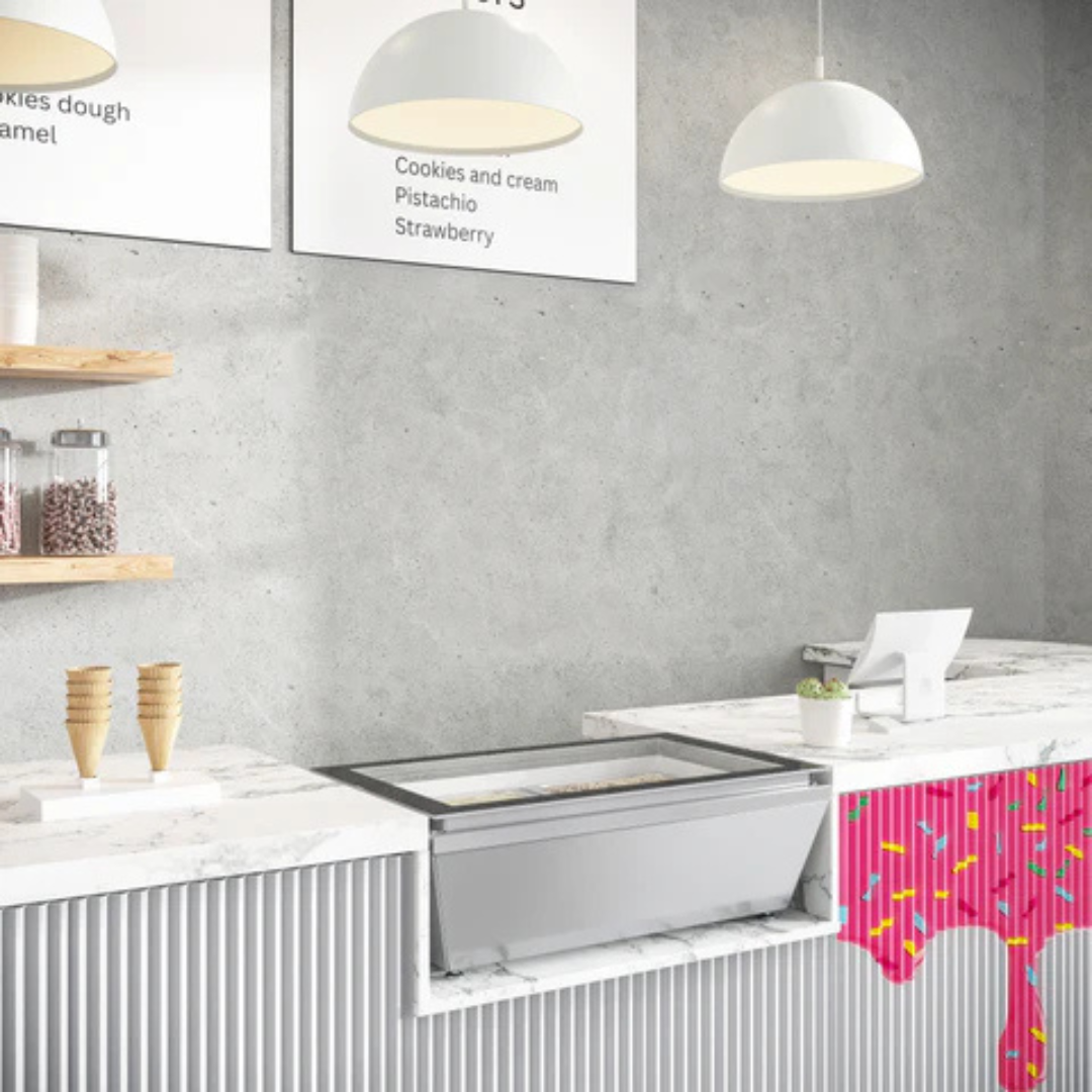 Stainless-Steel Ice Cream Countertop Display Case - 31 In.