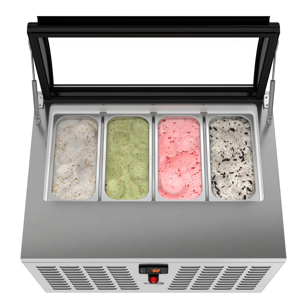 Stainless-Steel Ice Cream Countertop Display Case - 32 In.
