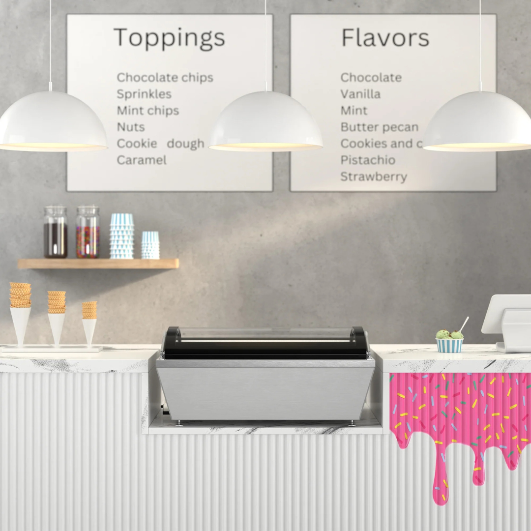 Stainless-Steel Ice Cream Countertop Display Case - 32 In.