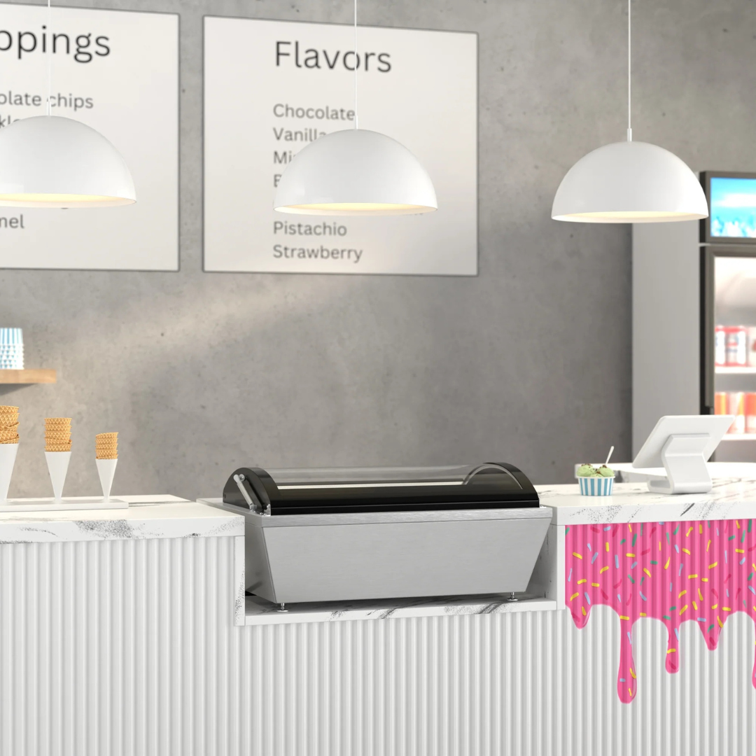 Stainless-Steel Ice Cream Countertop Display Case - 32 In.