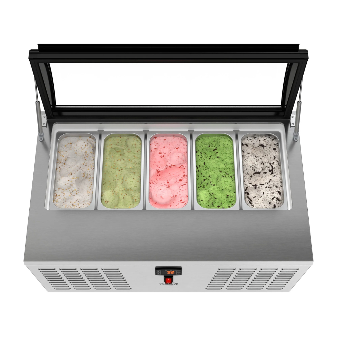Stainless-Steel Ice Cream Countertop Display Case - 39 In.