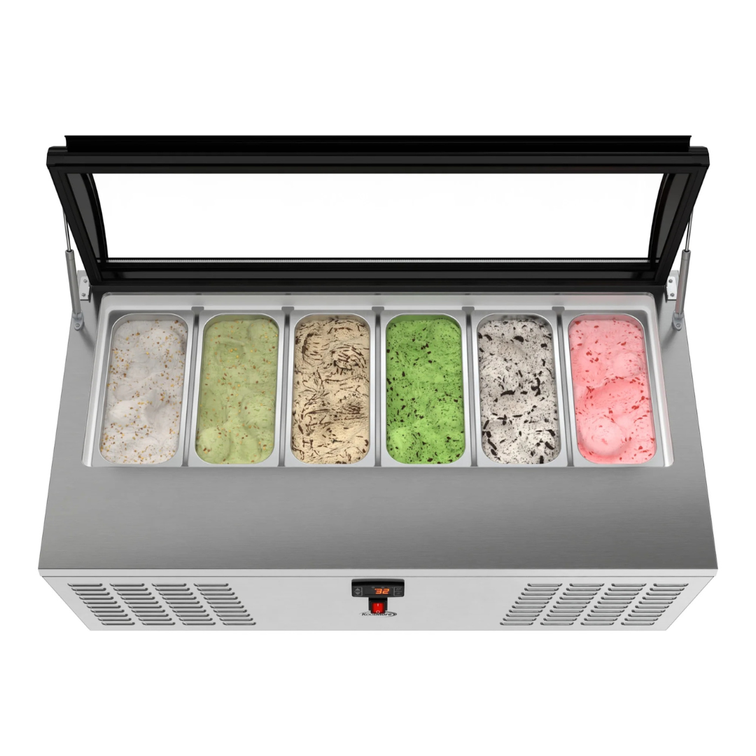 Stainless-Steel Ice Cream Countertop Display Case - 45 In.
