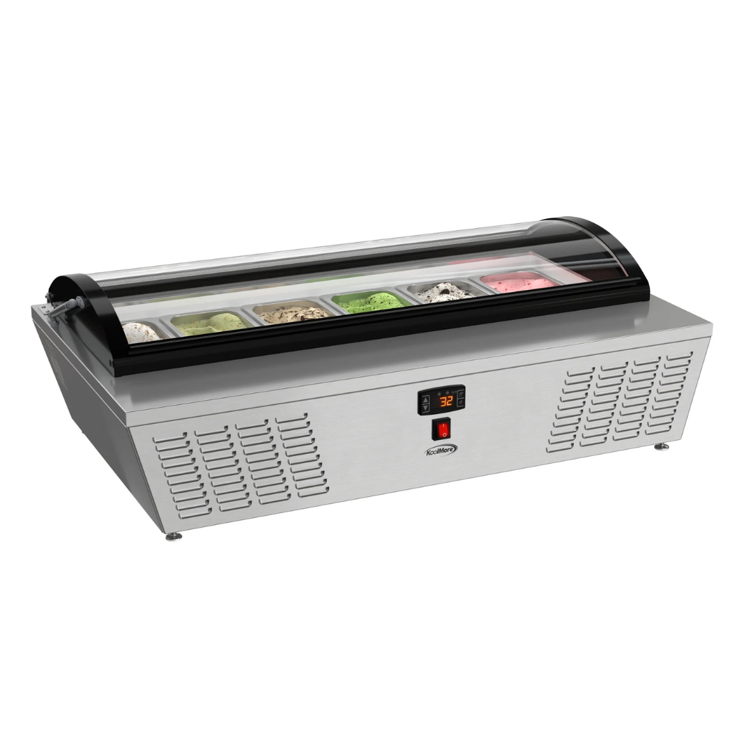 Stainless-Steel Ice Cream Countertop Display Case - 45 In.