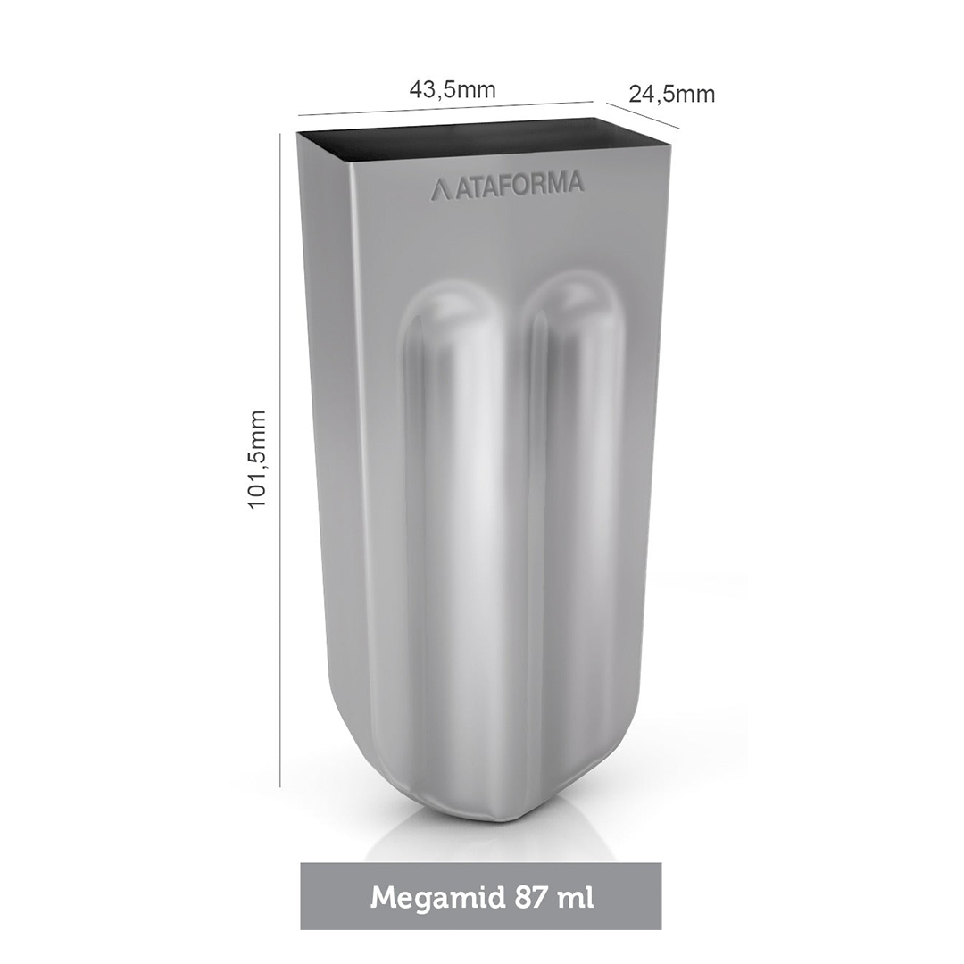 Ataforma Mold Megamid 87ml 2.9 oz 26 cavities. This is a 26 cavity mold in a 28 cavity body