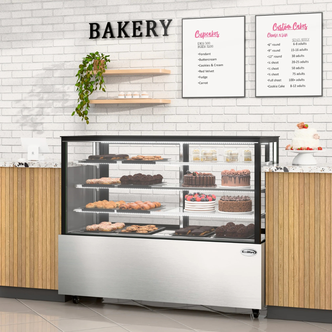 Cake Display Case Refrigerator - 71 in.