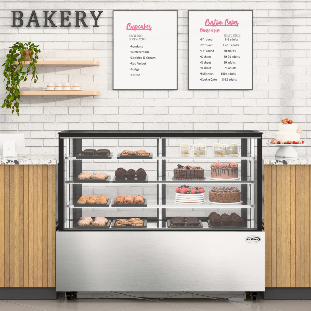 Cake Display Case Refrigerator - 71 in.