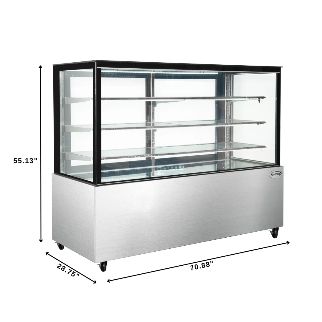 Cake Display Case Refrigerator - 71 in.