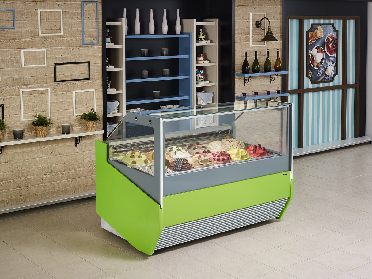 Exhibición de helados de Smyrna