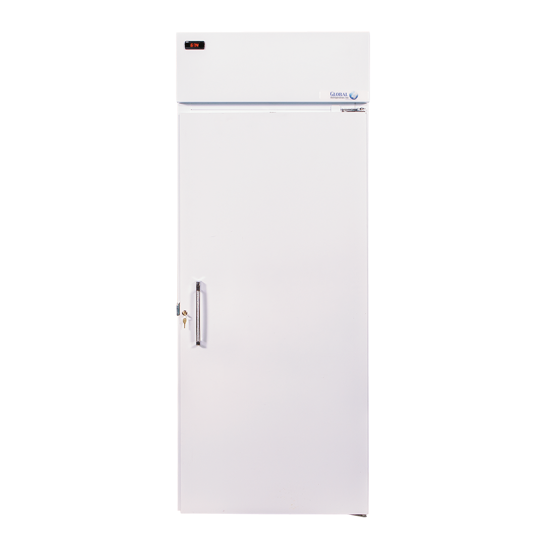 Global T30LSP Top-Mount Solid Door Vertical Merchandiser