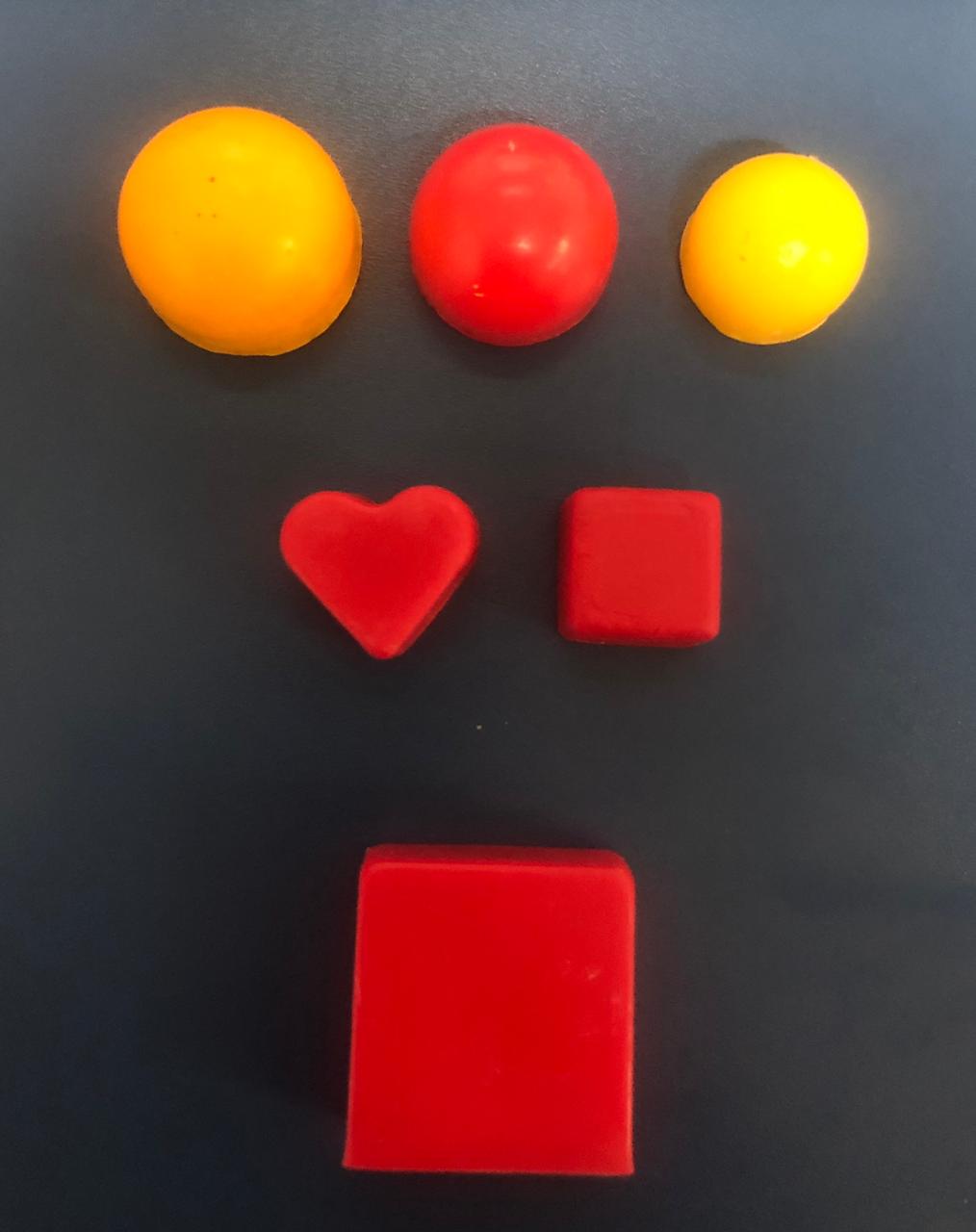 Ataforma Molde Bombom Quadrado 35ml 1.2 oz 22 cavidades