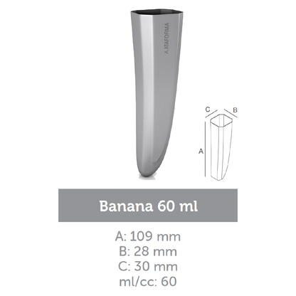 Ataforma Mold Banana 60ml 2.0 oz 18 cavities (7-14 molds pricing)