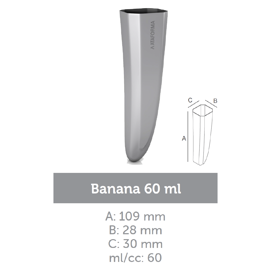 Ataforma Mold Banana 60ml 2.0 oz 18 cavities (1-6 molds pricing)