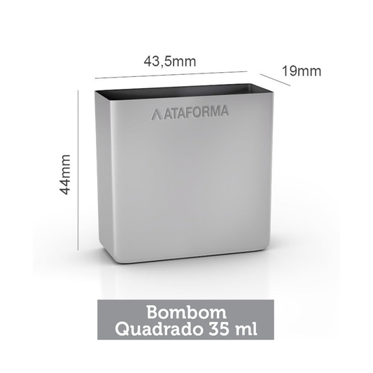 DEMO - Ataforma Mold Bombom Quadrado 35ml 1.2 oz 28 cavities