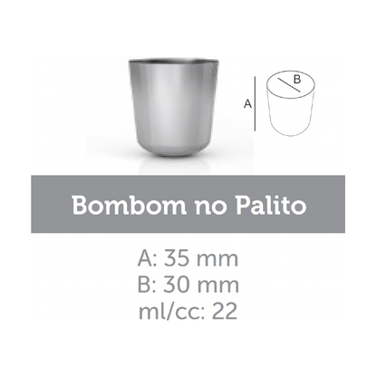 Ataforma Mold Bombom No Palito 22ml 0.7 oz 18 cavities