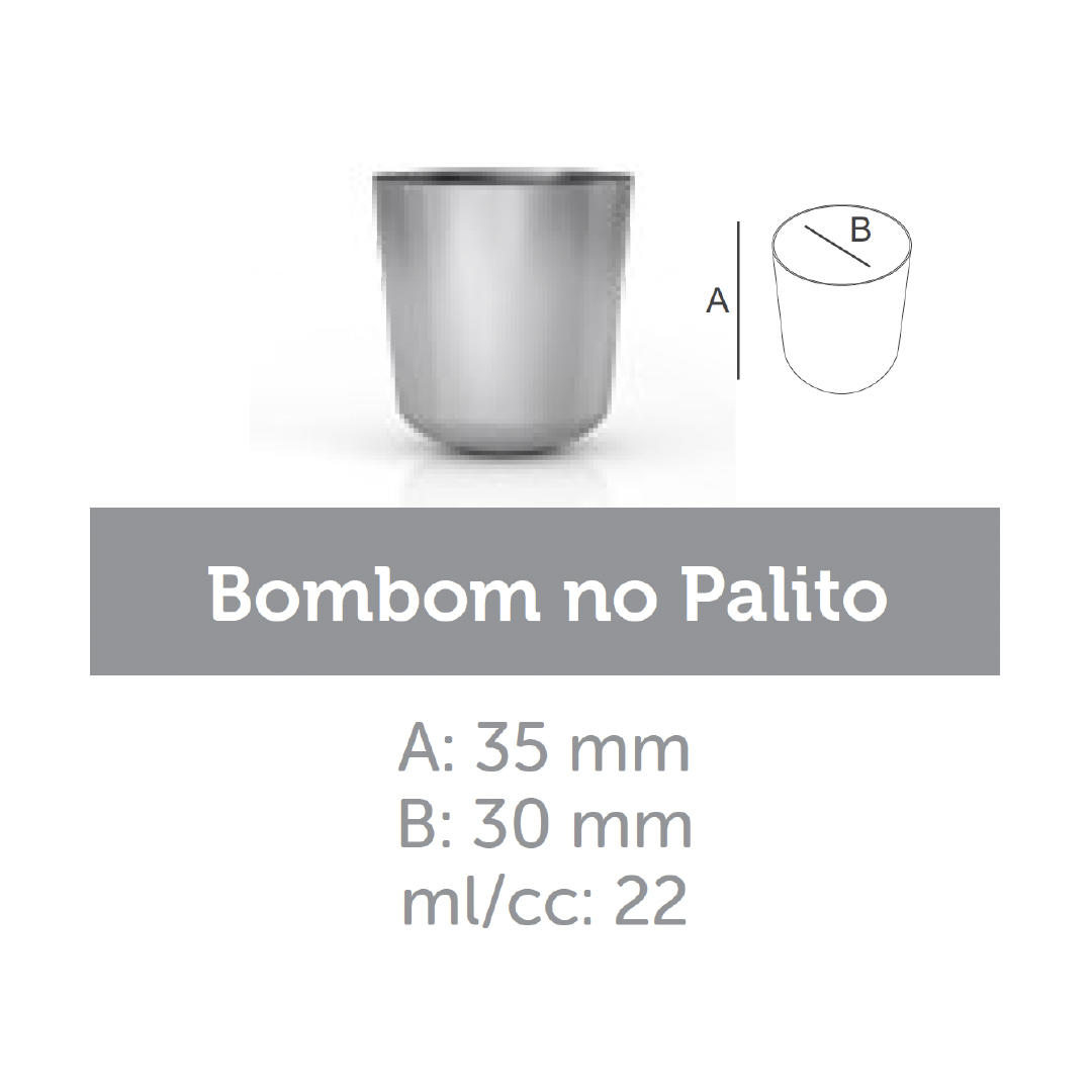 Ataforma Mold Bombom No Palito 22ml 0.7 oz 18 cavities (15 plus molds pricing)