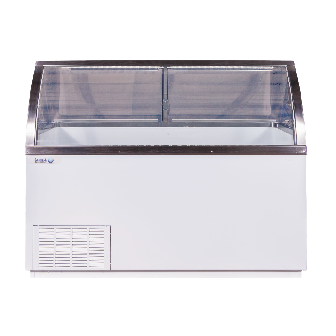 Global CKDC67V-Wide VisiDipper - Wide Curved Front Dipping Cabinet- "12 Dip"