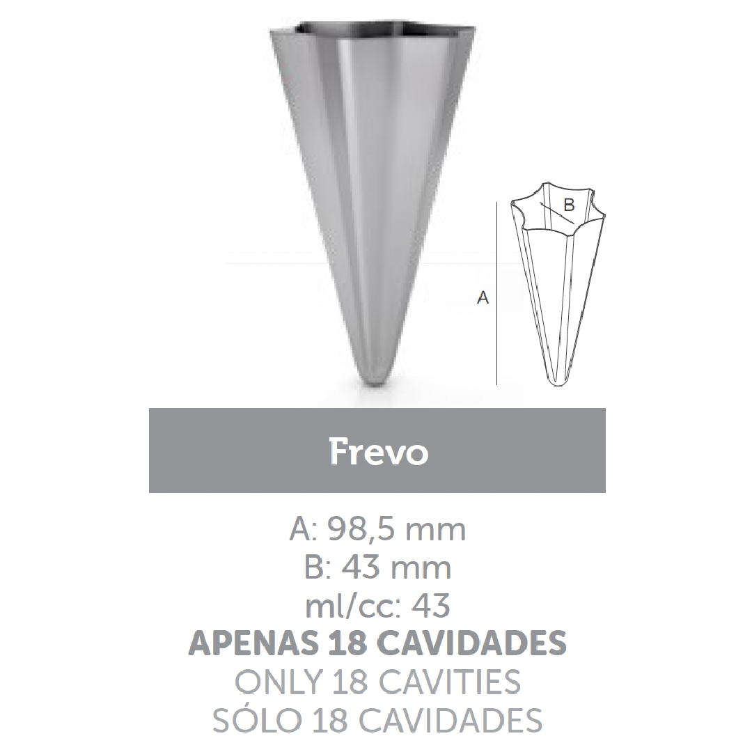 Ataforma Mold Frevo 43ml 18 cavities 1.5 oz (15 plus molds pricing)