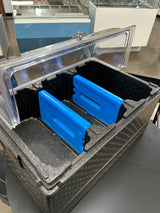 Gelato Cooler & Carrier for 3-5L Pans with 2 FB Plates (with Rolling Cover)