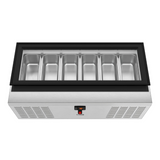 Stainless-Steel Ice Cream Countertop Display Case - 45 In. (Flat Top Model)