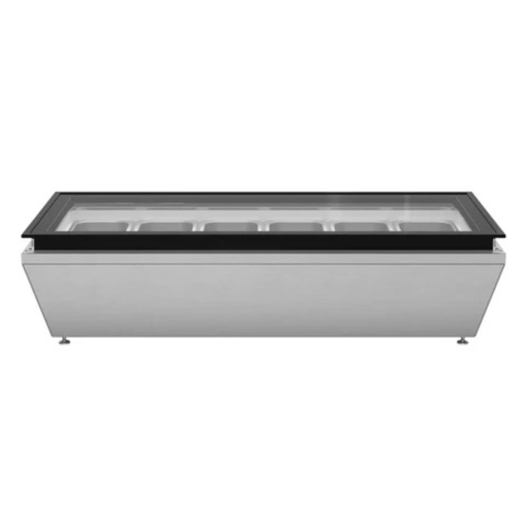 Stainless-Steel Ice Cream Countertop Display Case - 45 In. (Flat Top Model)