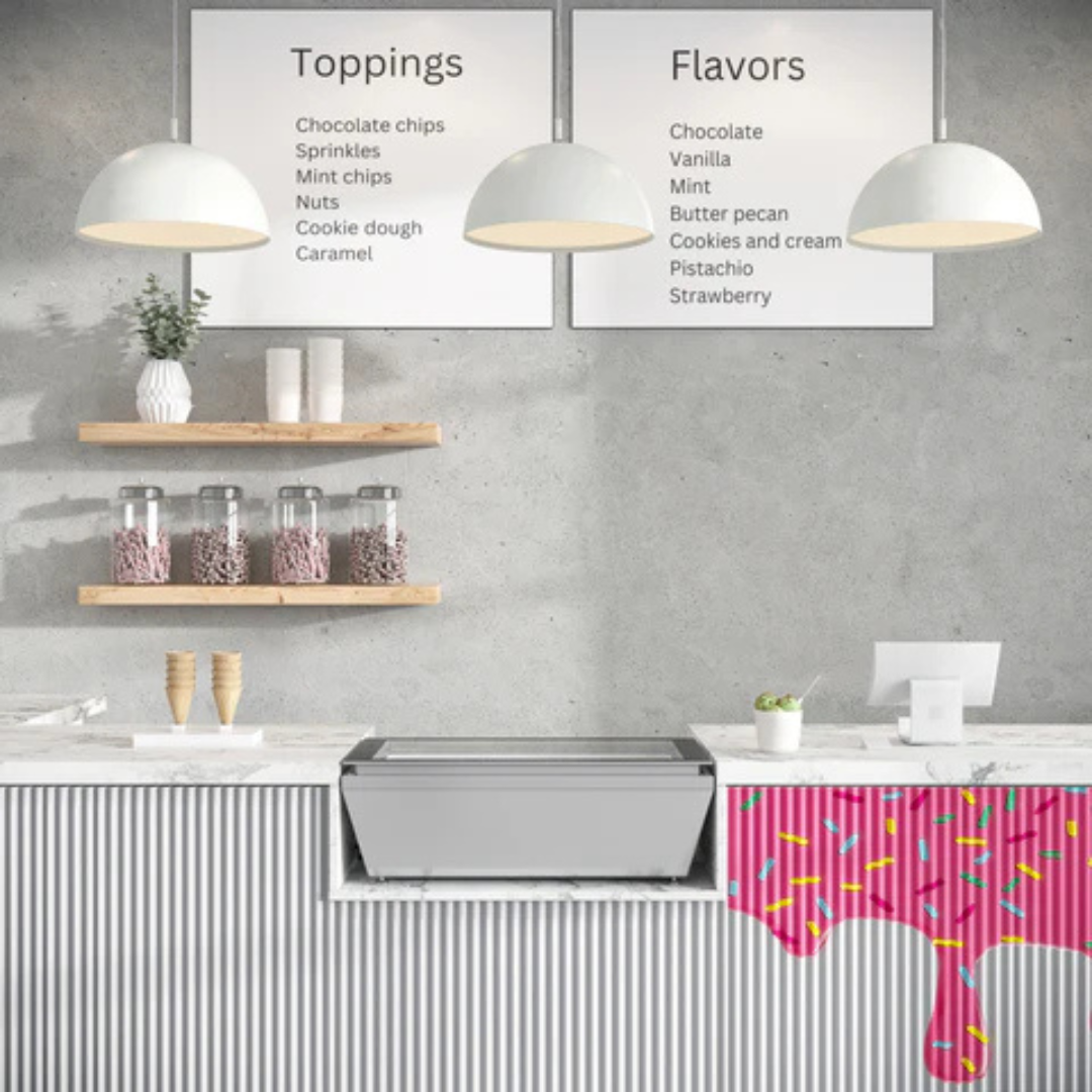 Stainless-Steel Ice Cream Countertop Display Case - 31 In.