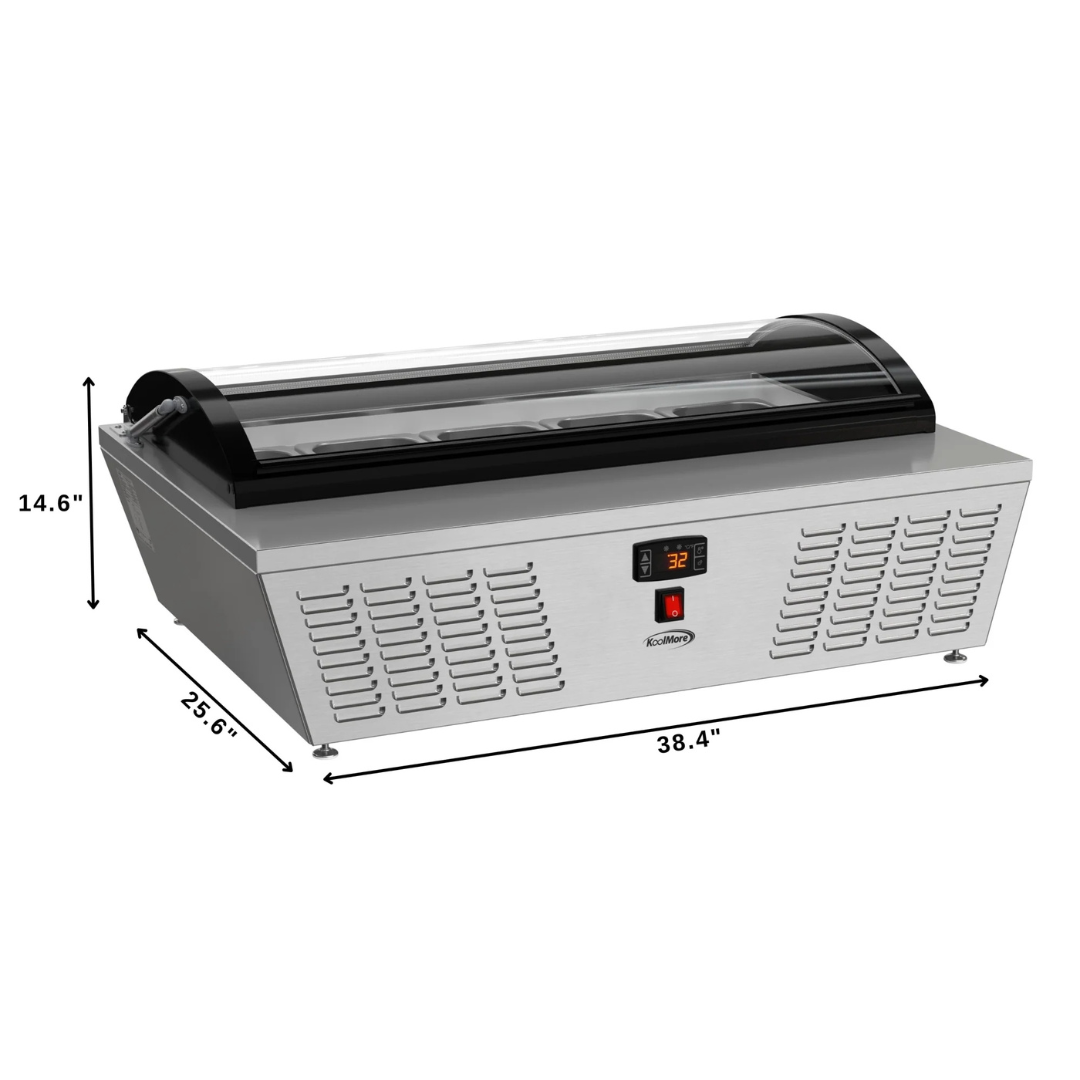 Stainless-Steel Ice Cream Countertop Display Case - 39 In.