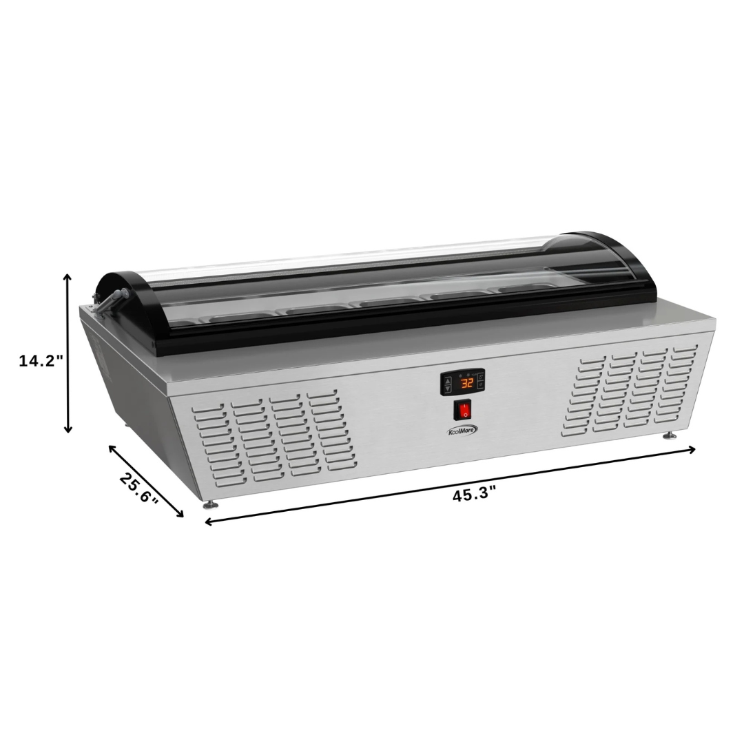 Stainless-Steel Ice Cream Countertop Display Case - 45 In.