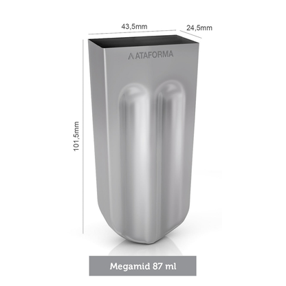 Ataforma Mold Megamid 87ml 2.9 oz 26 cavities (15+ molds pricing) This is a 26 cavity mold in a 28 cavity body