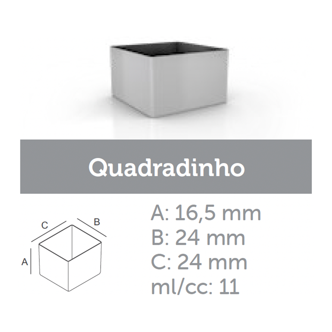 Ataforma Mold Quadradinho 11ml 0.4 oz 36 cavities (7-14 molds pricing)