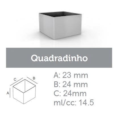 Ataforma Mold Quadradinho 14.5ml 0.5 oz 36 cavities (15+ molds pricing)