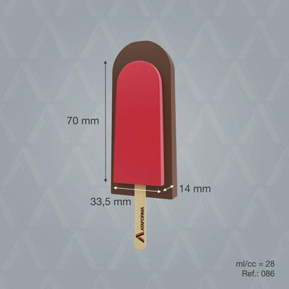 Ataforma Mold Recheio Mini Paleta 28ml 0.9 oz 26 cavities (7-14 molds pricing)