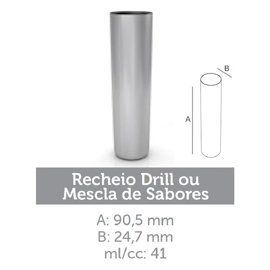 Ataforma Mold Recheio Drill 41ml 1.4 oz 18 cavities (1-6 molds pricing)