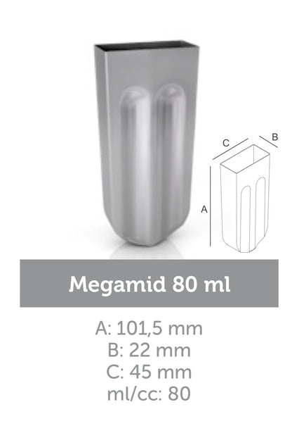 Ataforma Mold Megamid 80ml 2.7 oz 28 cavities (1-6 molds pricing)